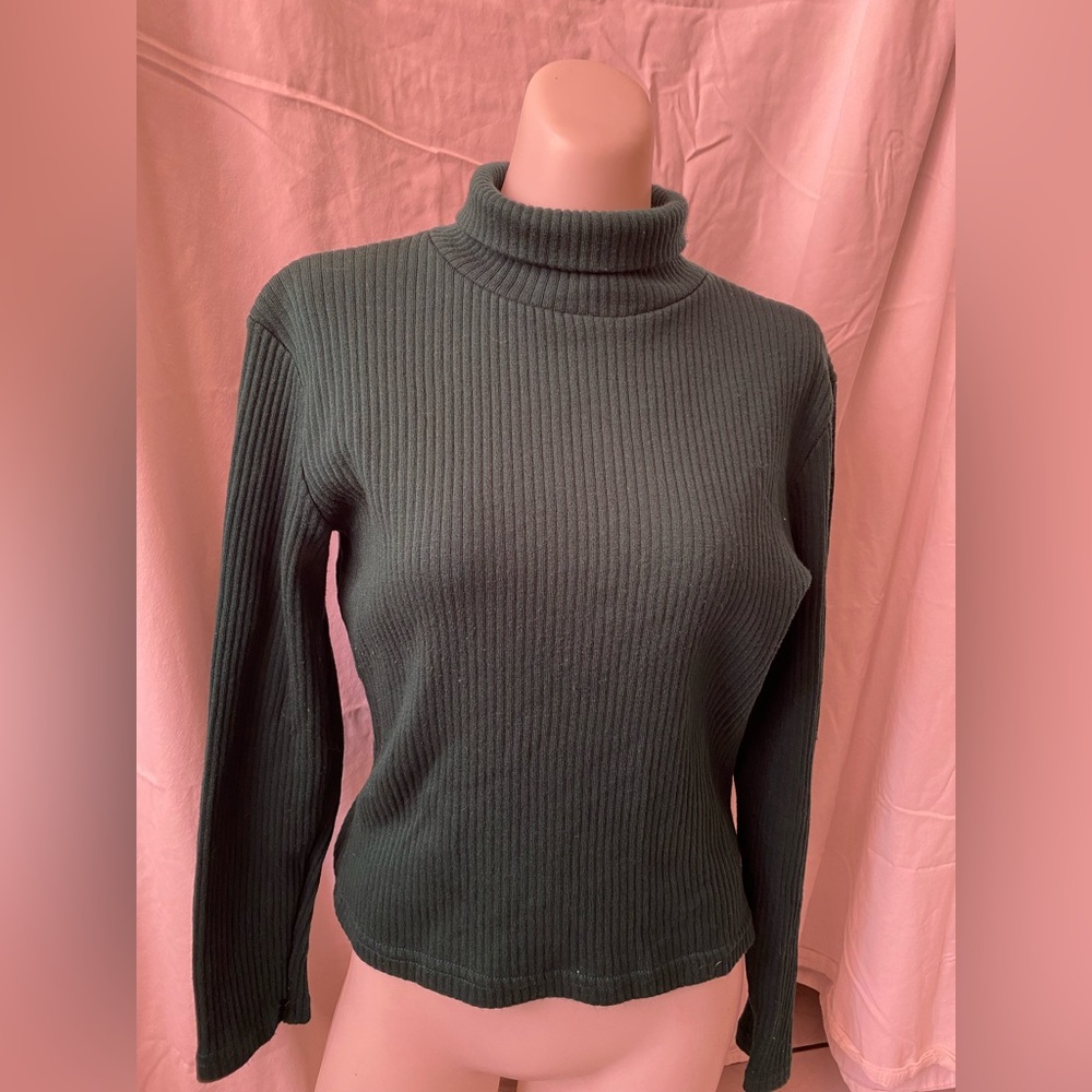 Green turtle neck long sleeve